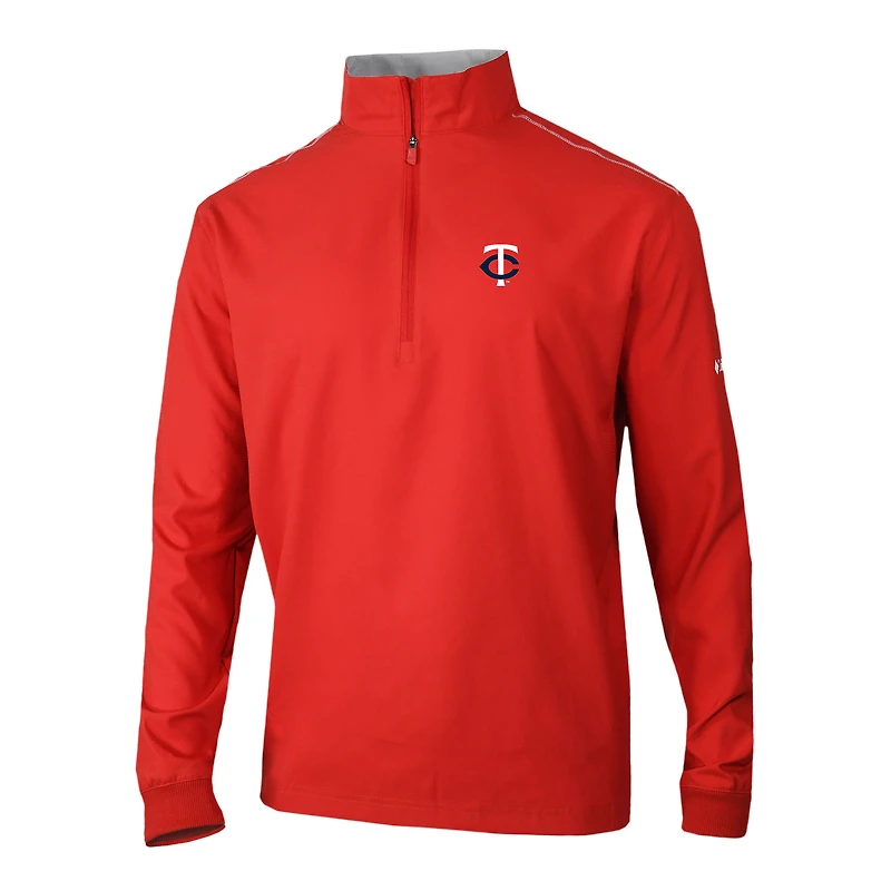 Men's Columbia  Red Minnesota Twins Omni-Wick Bogey's Paradise Quarter-Zip Pullover