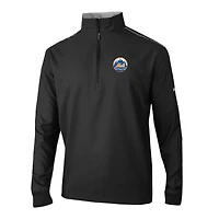 Men's Columbia  Black New York Mets Omni-Wick Bogey's Paradise Quarter-Zip Pullover