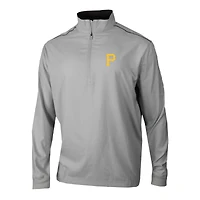Men's Columbia  Gray Pittsburgh Pirates Omni-Wick Bogey's Paradise Quarter-Zip Pullover