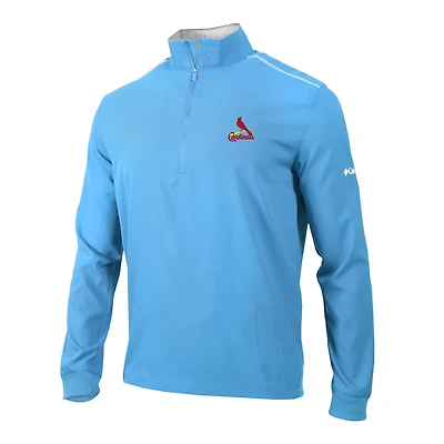 Men's Columbia  Light Blue St. Louis Cardinals Omni-Wick Bogey's Paradise Quarter-Zip Pullover
