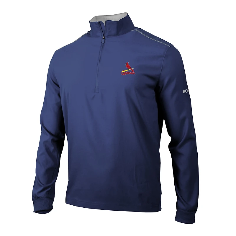Men's Columbia  Navy St. Louis Cardinals Omni-Wick Bogey's Paradise Quarter-Zip Pullover