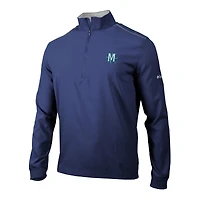 Men's Columbia  Navy Seattle Mariners Omni-Wick Bogey's Paradise Quarter-Zip Pullover