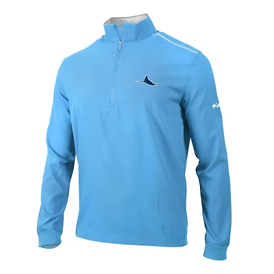 Men's Columbia  Light Blue Tampa Bay Rays Omni-Wick Bogey's Paradise Quarter-Zip Pullover
