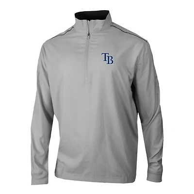 Men's Columbia  Gray Tampa Bay Rays Omni-Wick Bogey's Paradise Quarter-Zip Pullover