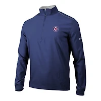Men's Columbia  Navy Washington Nationals Omni-Wick Bogey's Paradise Quarter-Zip Pullover