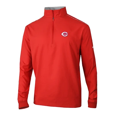 Men's Columbia Red Cincinnati Reds Omni-Wick Bogey's Paradise Quarter-Zip Pullover