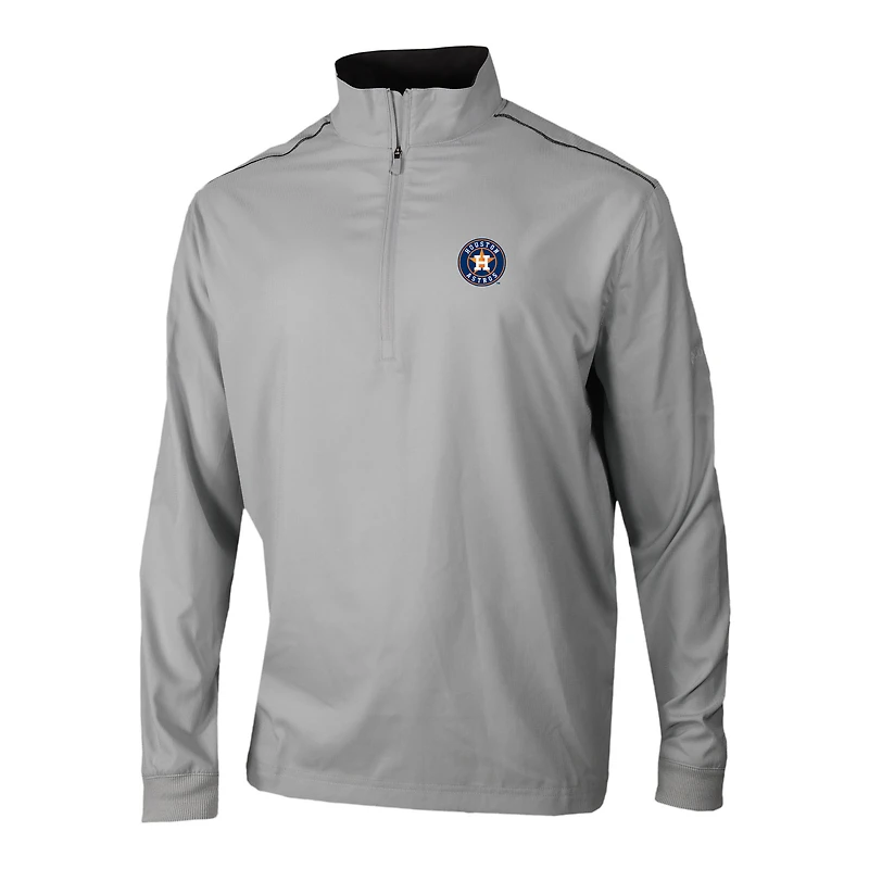 Men's Columbia  Gray Houston Astros Omni-Wick Bogey's Paradise Quarter-Zip Pullover