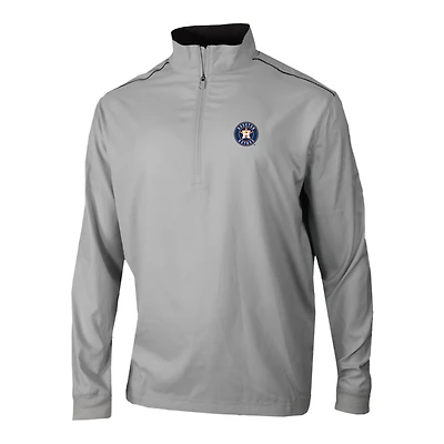 Men's Columbia  Gray Houston Astros Omni-Wick Bogey's Paradise Quarter-Zip Pullover