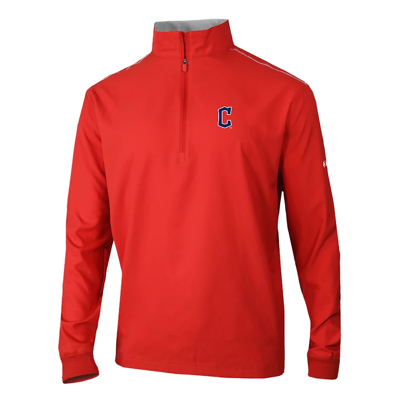 Men's Columbia Red Cleveland Guardians Omni-Wick Bogey's Paradise Quarter-Zip Pullover