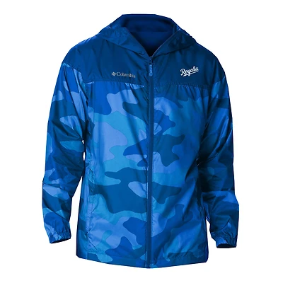 Men's Columbia  Royal Kansas City Royals Flash Challenger Novelty Omni-Tech Full-Zip Windbreaker