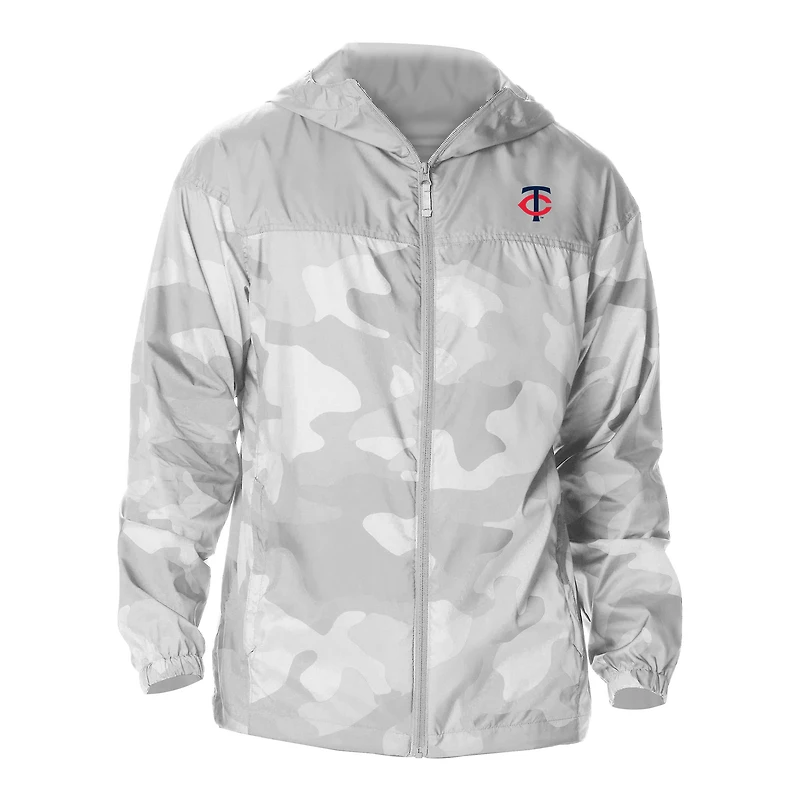 Men's Columbia  Gray Minnesota Twins Flash Challenger Novelty Omni-Tech Full-Zip Windbreaker