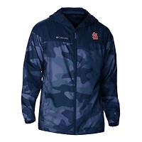 Men's Columbia  Navy St. Louis Cardinals Flash Challenger Novelty Omni-Tech Full-Zip Windbreaker