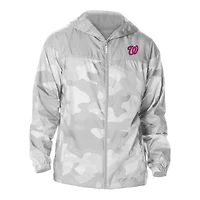 Men's Columbia  Gray Washington Nationals Flash Challenger Novelty Omni-Tech Full-Zip Windbreaker