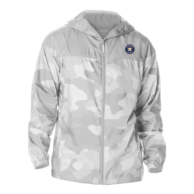 Men's Columbia  Gray Houston Astros Flash Challenger Novelty Omni-Tech Full-Zip Windbreaker
