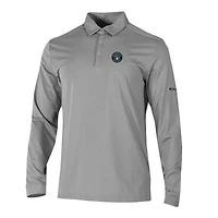 Men's Columbia Milwaukee Brewers Omni-Wick Pin High Long Sleeve Polo
