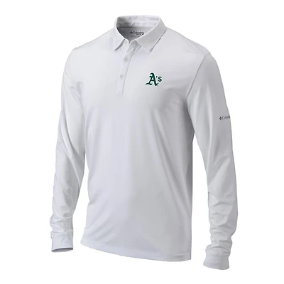 Men's Columbia Athletics Omni-Wick Pin High Long Sleeve Polo