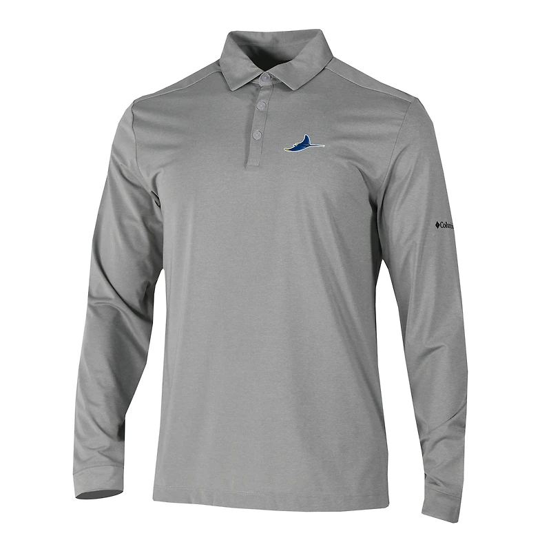 Men's Columbia Tampa Bay Rays Omni-Wick Pin High Long Sleeve Polo