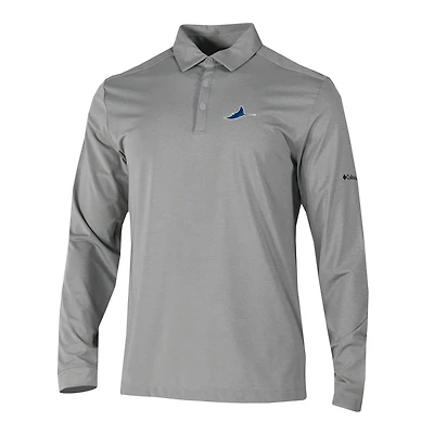 Men's Columbia Tampa Bay Rays Omni-Wick Pin High Long Sleeve Polo