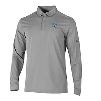 Men's Columbia Kansas City Royals Omni-Wick Pin High Long Sleeve Polo