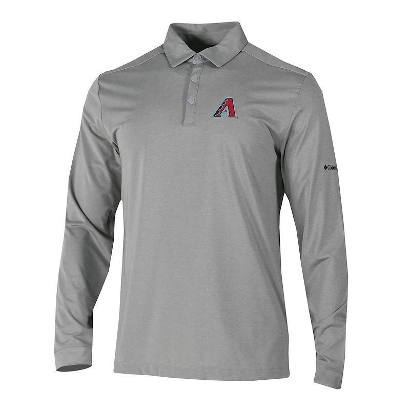 Men's Columbia Arizona Diamondbacks Omni-Wick Pin High Long Sleeve Polo