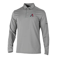 Men's Columbia Arizona Diamondbacks Omni-Wick Pin High Long Sleeve Polo
