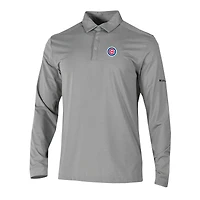 Men's Columbia Chicago Cubs Omni-Wick Pin High Long Sleeve Polo