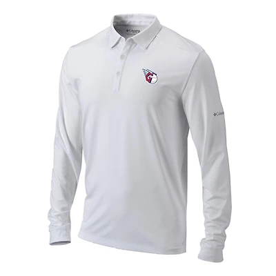 Men's Columbia Cleveland Guardians Omni-Wick Pin High Long Sleeve Polo