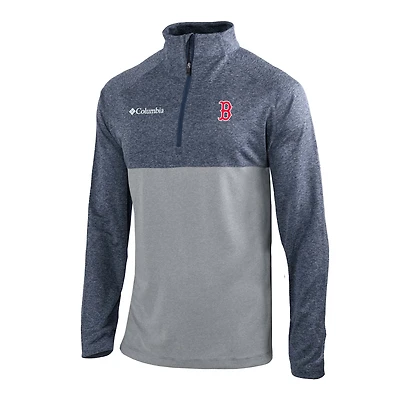Men's Columbia  Navy Boston Red Sox Omni-Wick Raglan Rockin' It Quarter-Zip Pullover