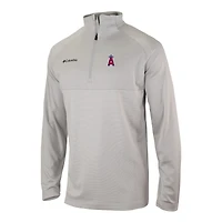 Men's Columbia Los Angeles Angels Omni-Wick Raglan Rockin' It Quarter-Zip Pullover