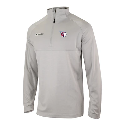 Men's Columbia Cleveland Guardians Omni-Wick Raglan Rockin' It Quarter-Zip Pullover