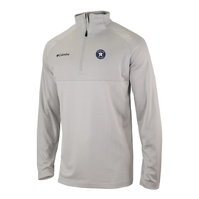 Men's Columbia  Gray Houston Astros Omni-Wick Raglan Rockin' It Quarter-Zip Pullover