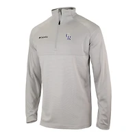 Men's Columbia Gray Colorado Rockies Omni-Wick Raglan Rockin' It Quarter-Zip Pullover