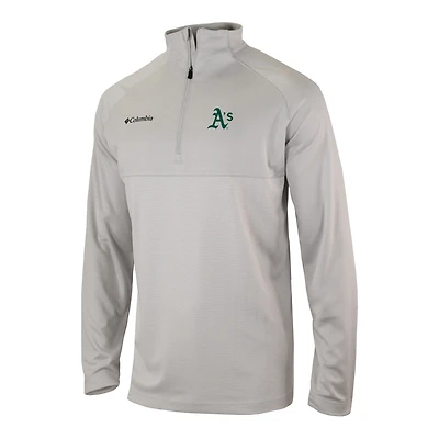Men's Columbia  Gray Athletics Omni-Wick Raglan Rockin' It Quarter-Zip Pullover