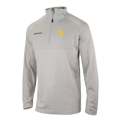 Men's Columbia  Gray San Diego Padres Omni-Wick Raglan Rockin' It Quarter-Zip Pullover
