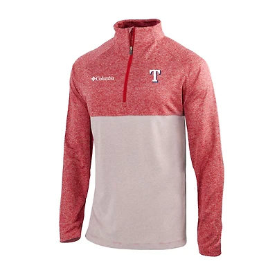 Men's Columbia  Red Texas Rangers Omni-Wick Raglan Rockin' It Quarter-Zip Pullover