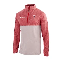 Men's Columbia  Red Texas Rangers Omni-Wick Raglan Rockin' It Quarter-Zip Pullover