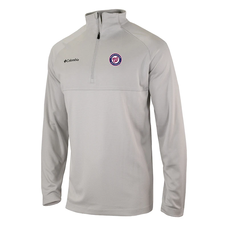 Men's Columbia Washington Nationals Omni-Wick Raglan Rockin' It Quarter-Zip Pullover