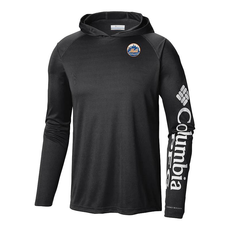 Men's Columbia New York Mets Terminal Tackle Omni-Shade Pullover Hoodie