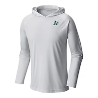 Men's Columbia  White Athletics Terminal Tackle Omni-Shade Pullover Hoodie