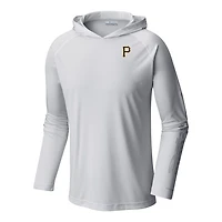 Men's Columbia  Gray Pittsburgh Pirates Terminal Tackle Omni-Shade Pullover Hoodie