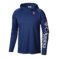 Men's Columbia  Navy St. Louis Cardinals Terminal Tackle Omni-Shade Pullover Hoodie