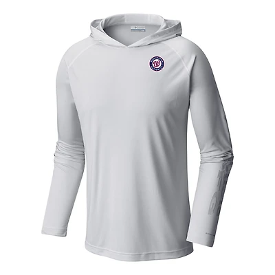 Men's Columbia Washington Nationals Terminal Tackle Omni-Shade Pullover Hoodie