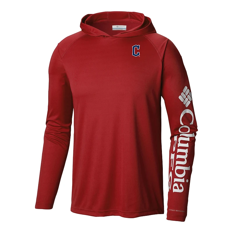 Men's Columbia Cleveland Guardians Terminal Tackle Omni-Shade Pullover Hoodie