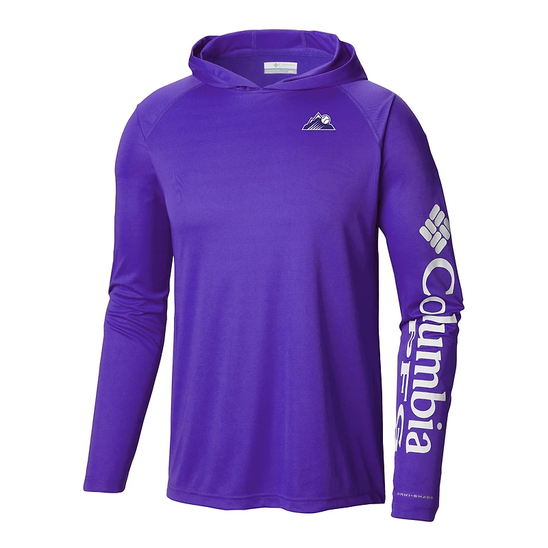 Men's Columbia Colorado Rockies Terminal Tackle Omni-Shade Pullover Hoodie