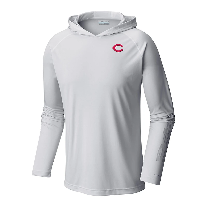 Men's Columbia Cincinnati Reds Terminal Tackle Omni-Shade Pullover Hoodie