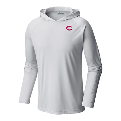 Men's Columbia Cincinnati Reds Terminal Tackle Omni-Shade Pullover Hoodie