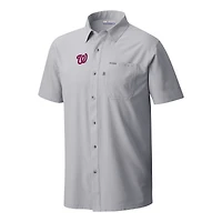 Men's Columbia Washington Nationals Slack Tide Omni-Wick Button-Up Camp Shirt