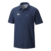 Men's Columbia  Navy Minnesota Twins Slack Tide Omni-Wick Button-Up Camp Shirt