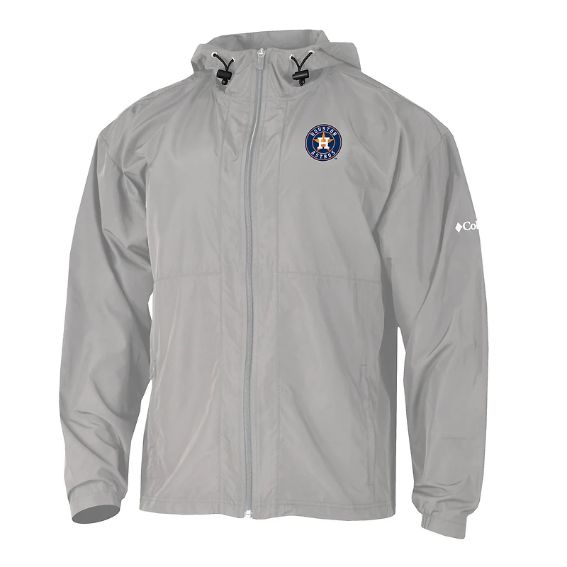 Men's Columbia Gray Houston Astros The Prodigy Full-Zip Windbreaker