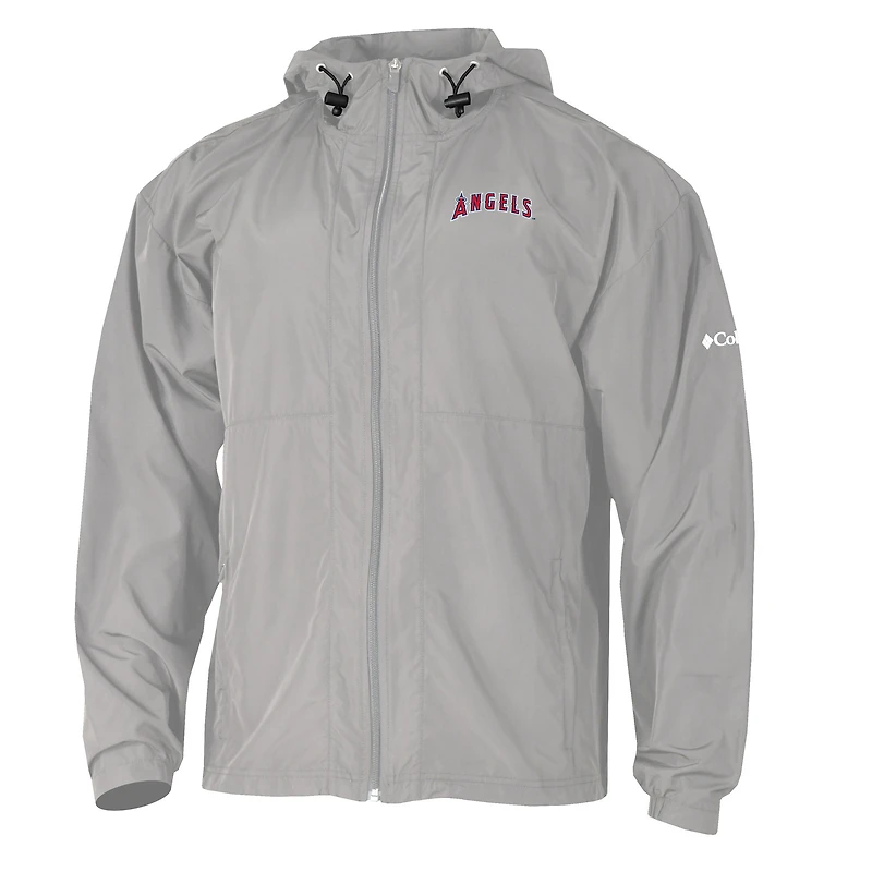 Men's Columbia  Gray Los Angeles Angels The Prodigy Full-Zip Windbreaker
